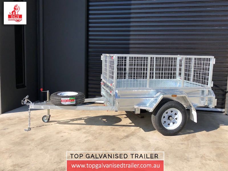 6x4 single axle-Top Galvanised Trailer- cage- trailer