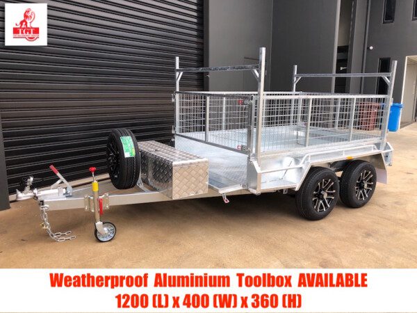 hot dip galvanised trailer with cage