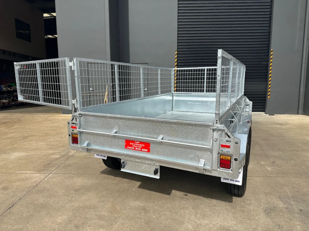 caged tipper trailer