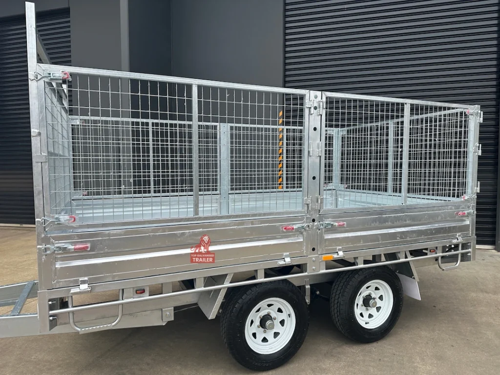 flat top trailer with cage