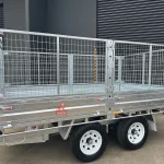 flat top trailer with cage