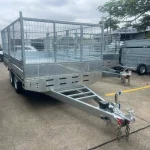 flat top trailer with cage