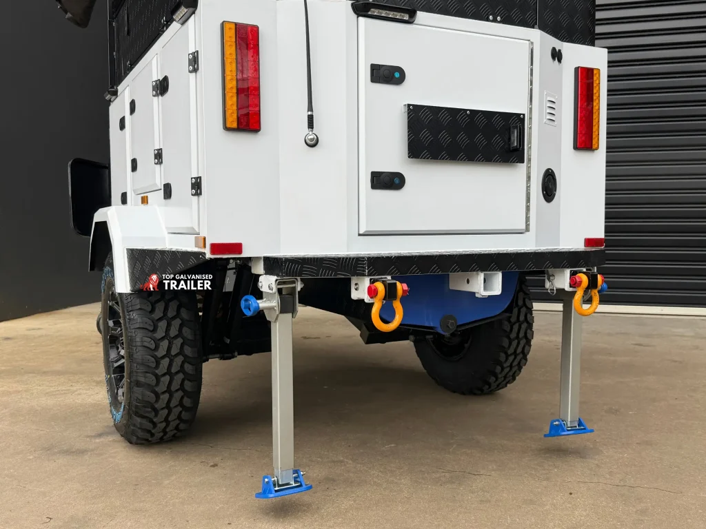 compact camper trailer with receiver hitch