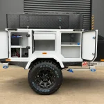 camper trailer with battery and inverter