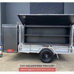 galvanised lawn mower trailer