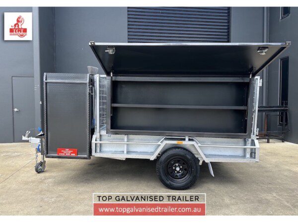 galvanised lawn mower trailer