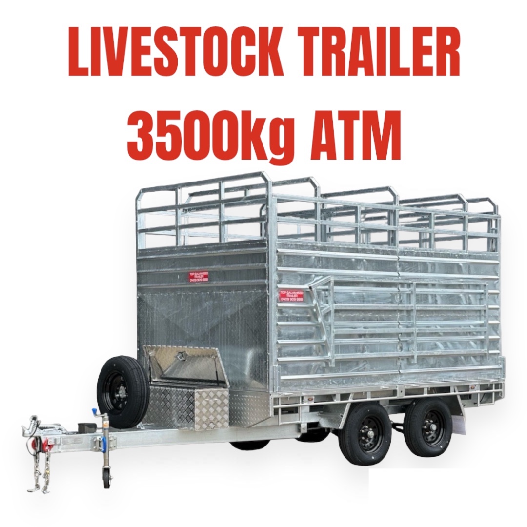 galvanised livestock cattle trailer