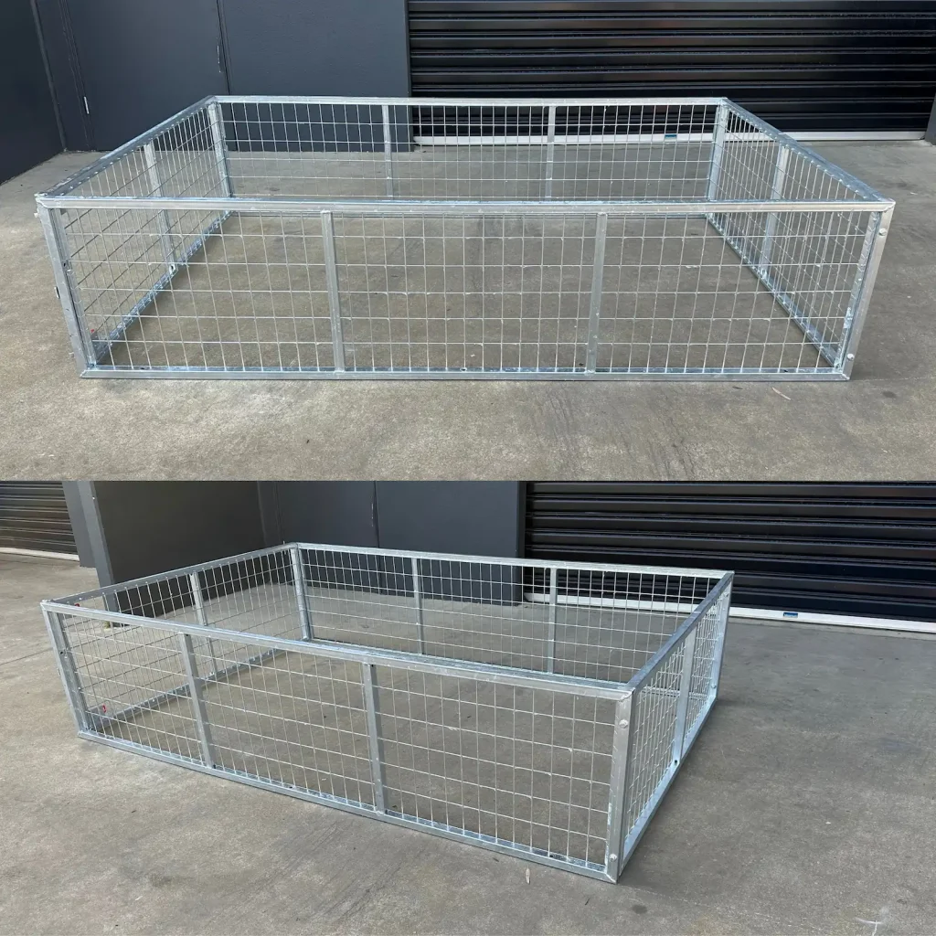 galvanised mesh cage
