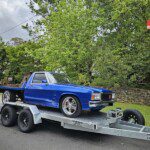 car trailer with punched floor