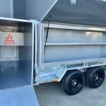 galvanised trailer with mower box