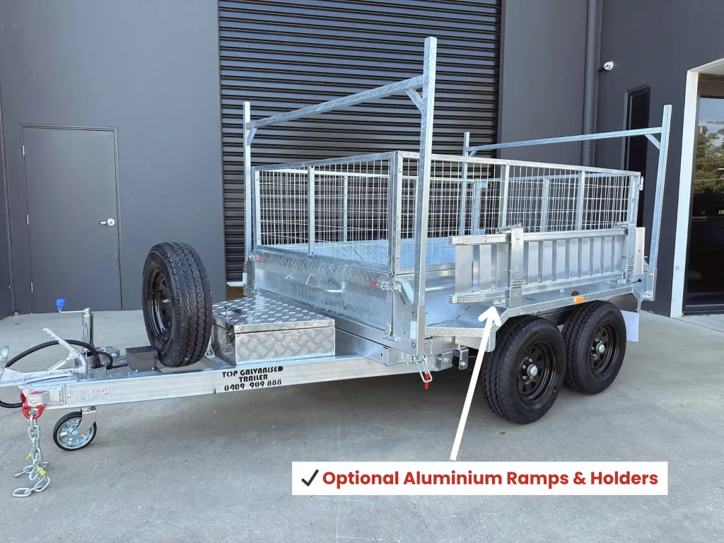 8x5 tipper trailer with ramps