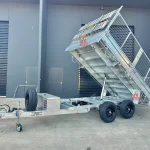 12x7 flat top tipper trailer with cage