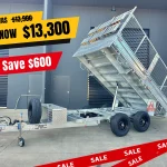 12x7 flat deck tipper trailer sale