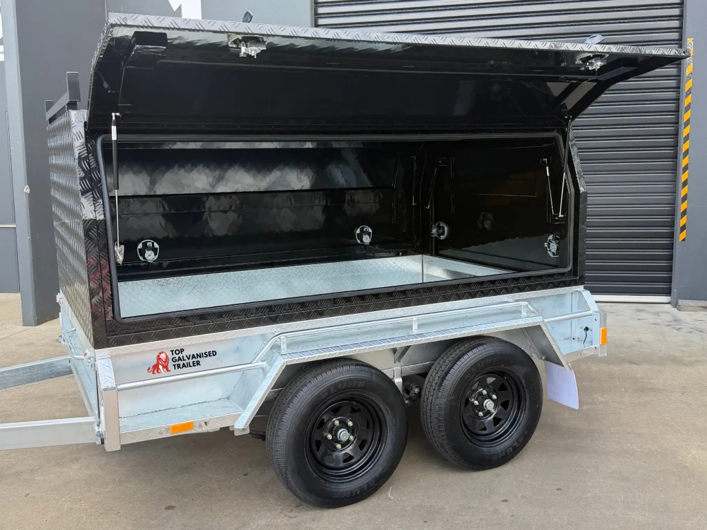 black canopy for trailer