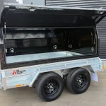 black canopy for trailer
