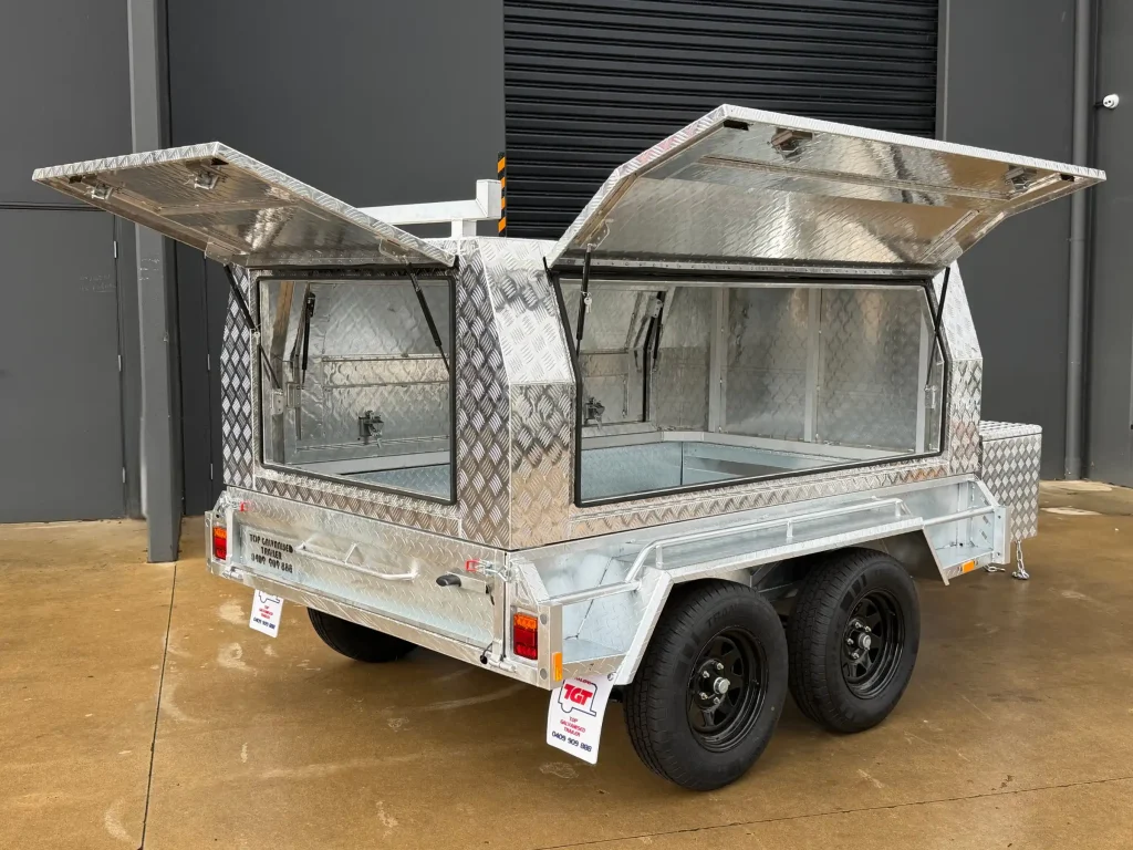 galvanised trailer with canopy