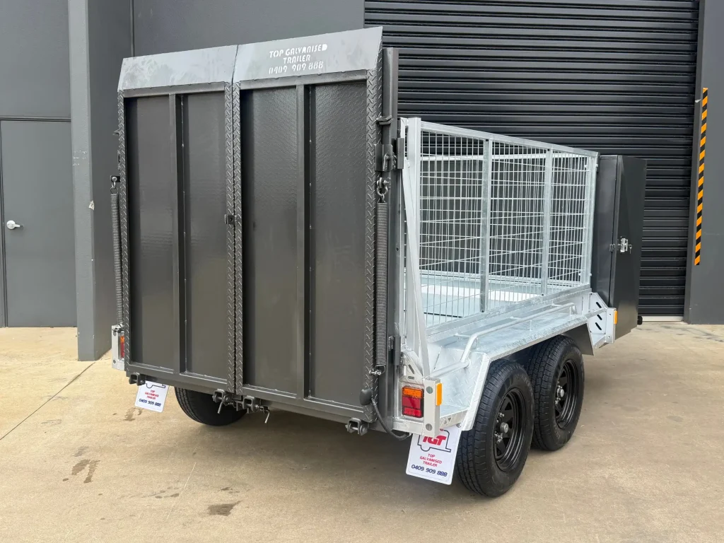 mower trailer barn doors and ramp