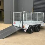 garden mower trailer with ramp