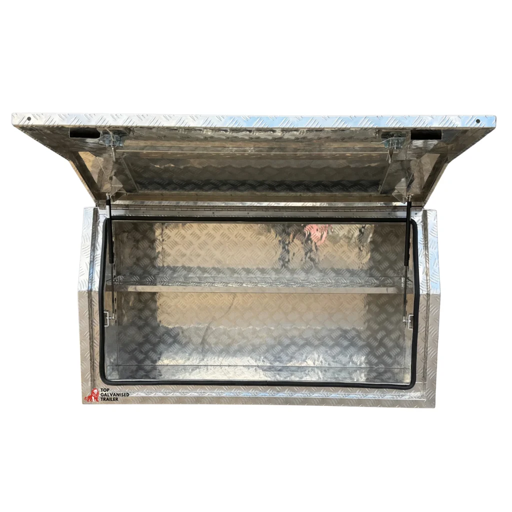 alloy toolbox with shelf