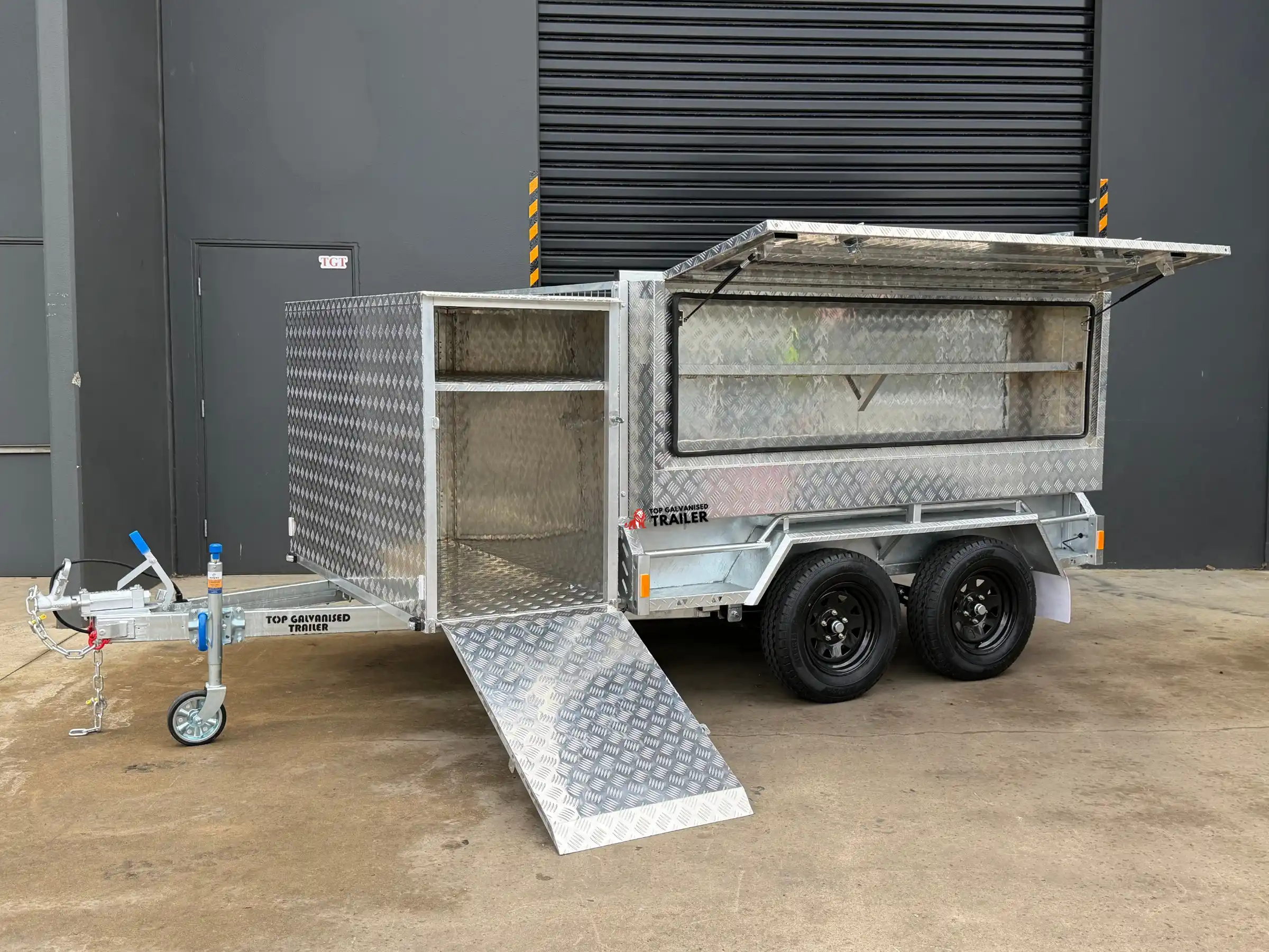 aluminium mower trailer